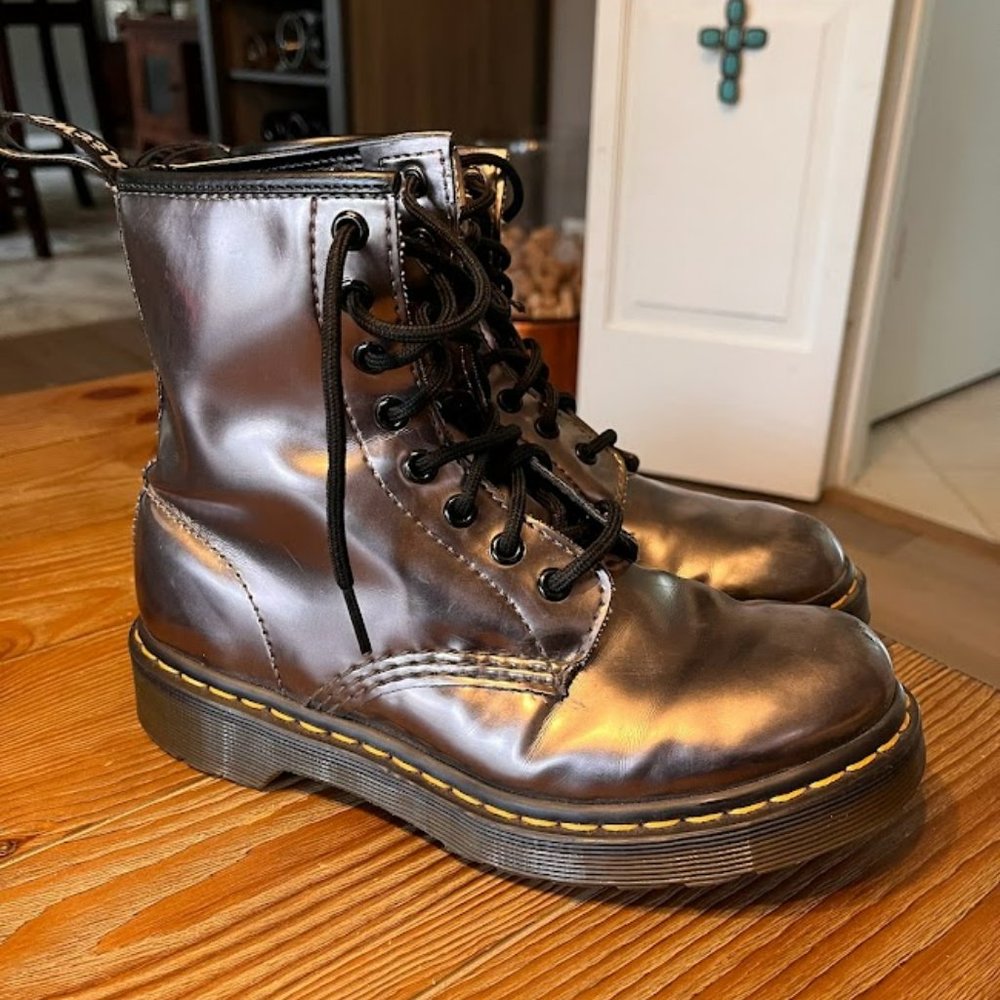 Dr. Marten 1460 Pewter Koram Flash Metallic Boots